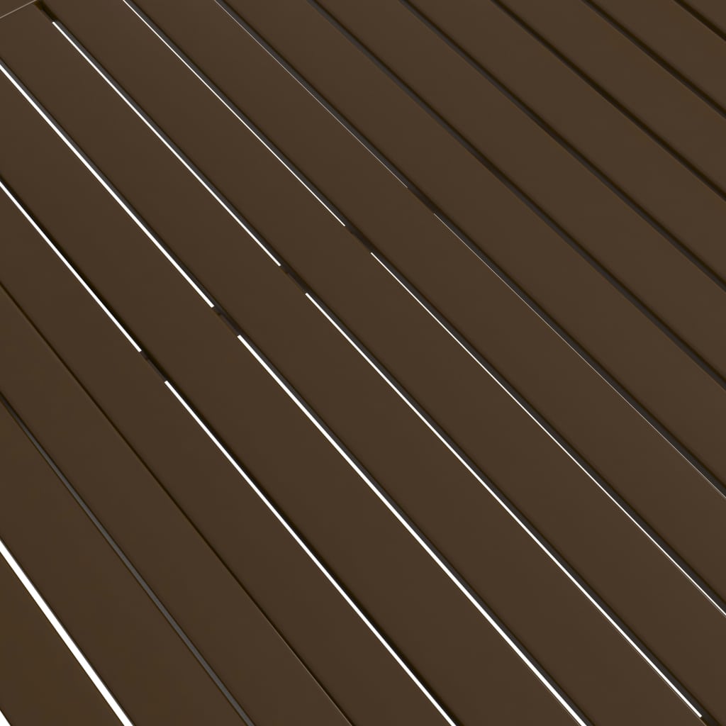 vidaXL barna acél kerti asztal 140 x 80 x 72 cm