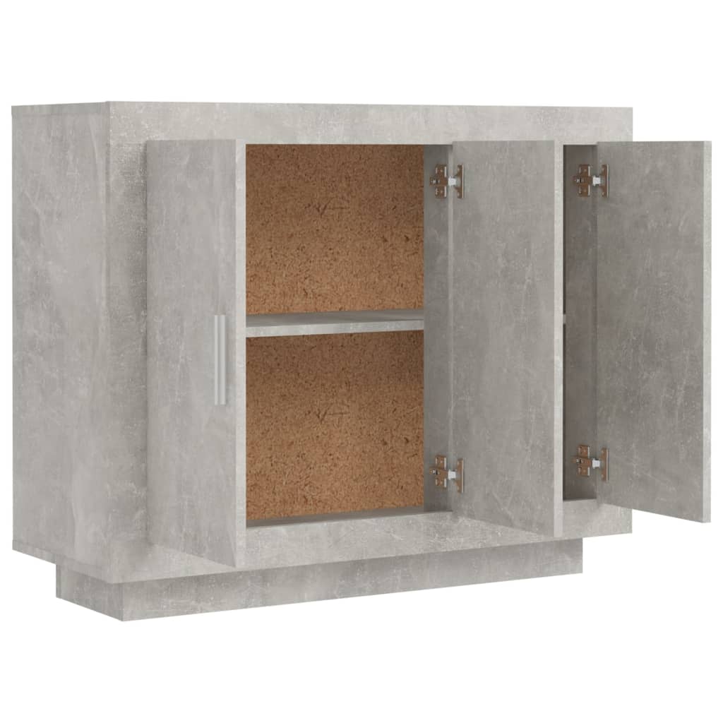 vidaXL betonszürke szerelt fa tálalóasztal 92 x 35 x 75 cm