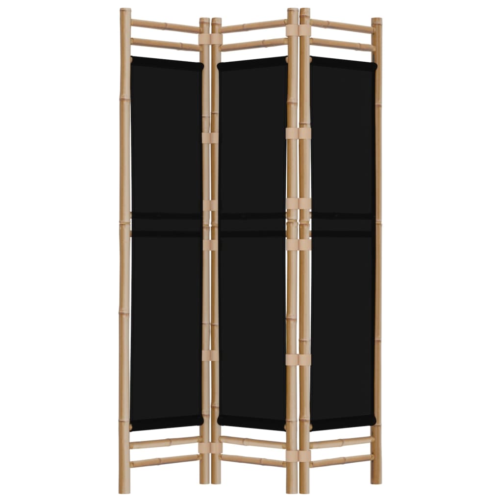 vidaXL 3 paneles összecsukható bambusz és vászon térelválasztó 120 cm