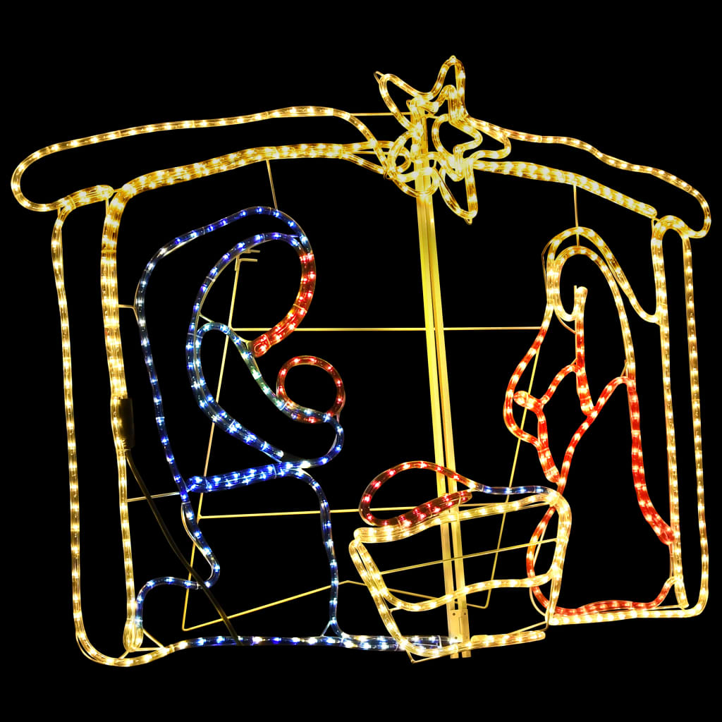 vidaXL Betlehem karácsonyi dekoráció 240 LED-del 116 x 41 x 87 cm
