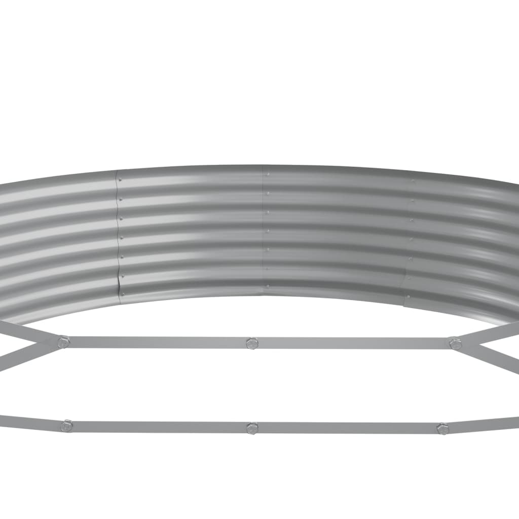 vidaXL antracitszürke porszórt acél kerti magaságyás 450x140x36 cm