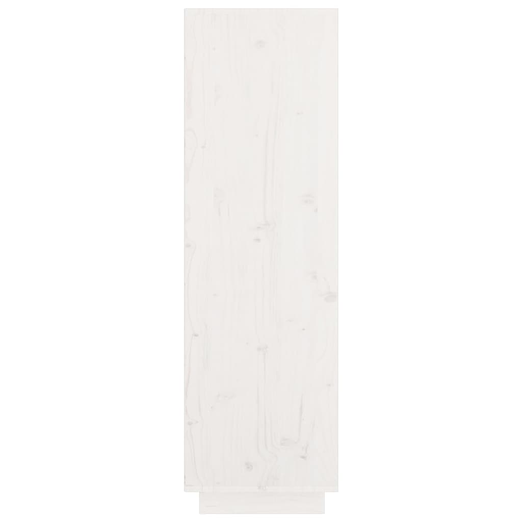 vidaXL fehér tömör fenyőfa magasszekrény 74 x 35 x 117 cm
