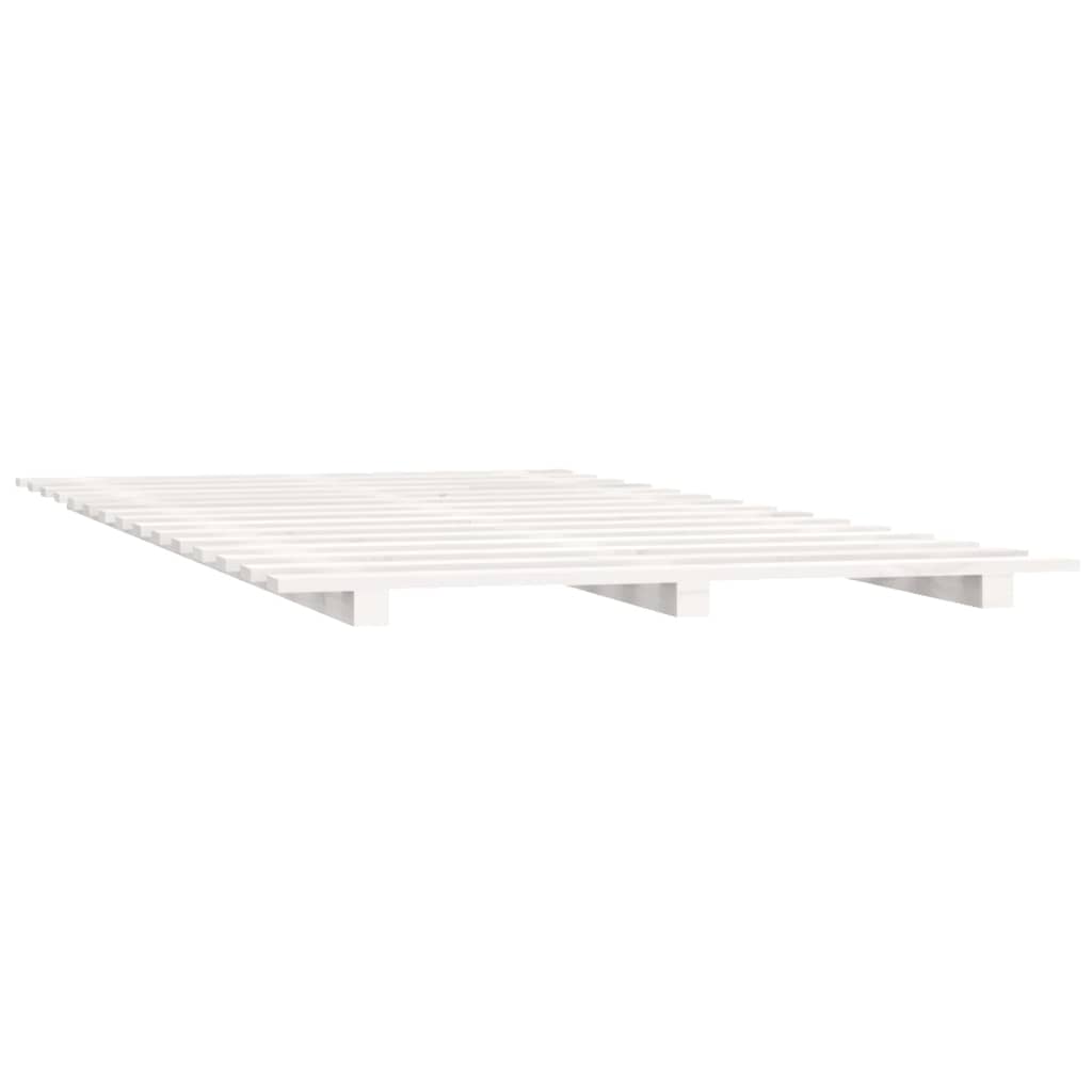 vidaXL fehér tömör fenyőfa ágykeret 90 x 190 cm