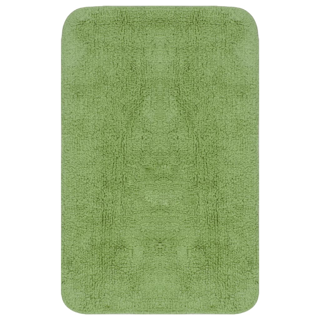 vidaXL 3 darabos zöld szövet fürdőszobaszőnyeg-garnitúra