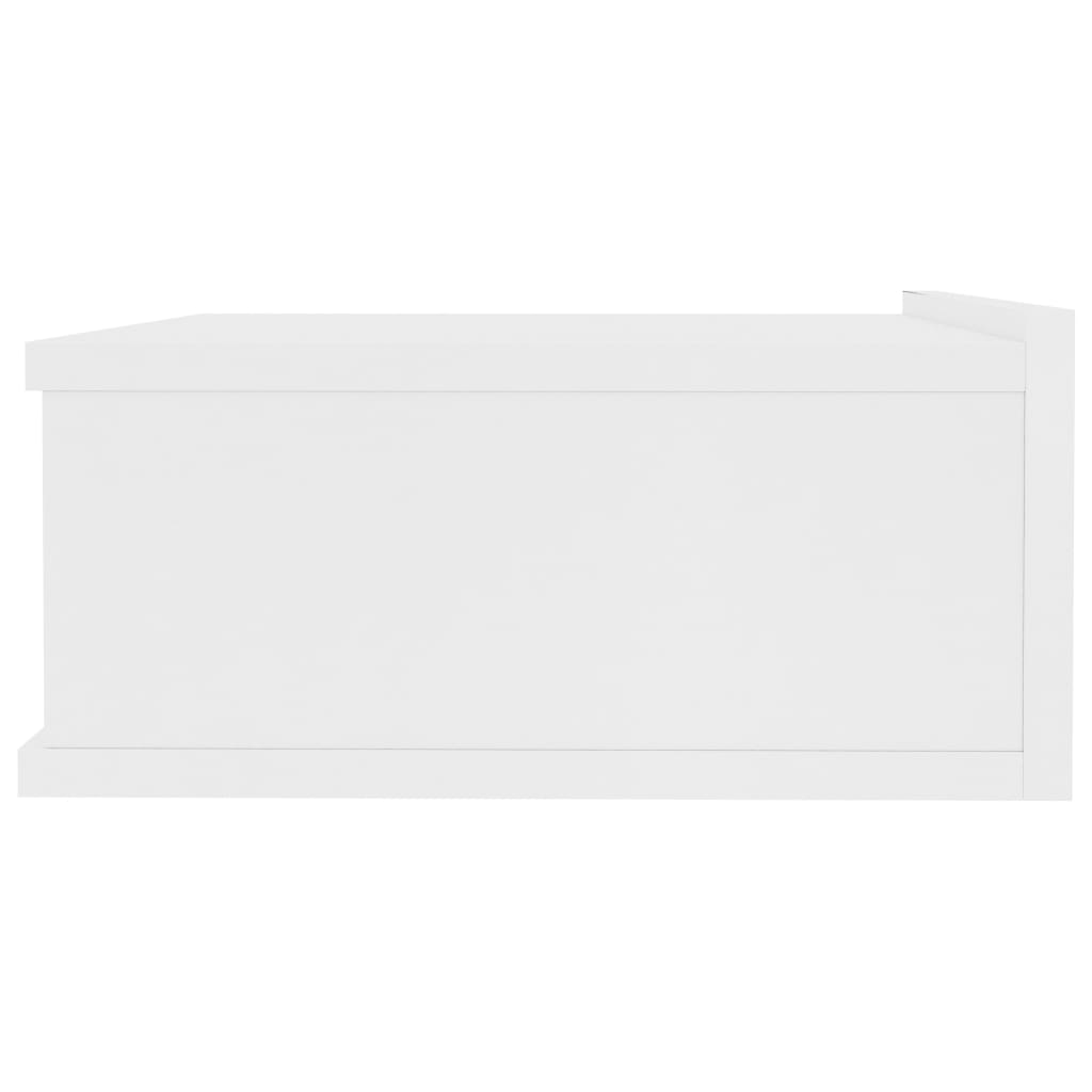 vidaXL 2 db fehér forgácslap úszó éjjeliszekrény 40 x 30 x 15 cm