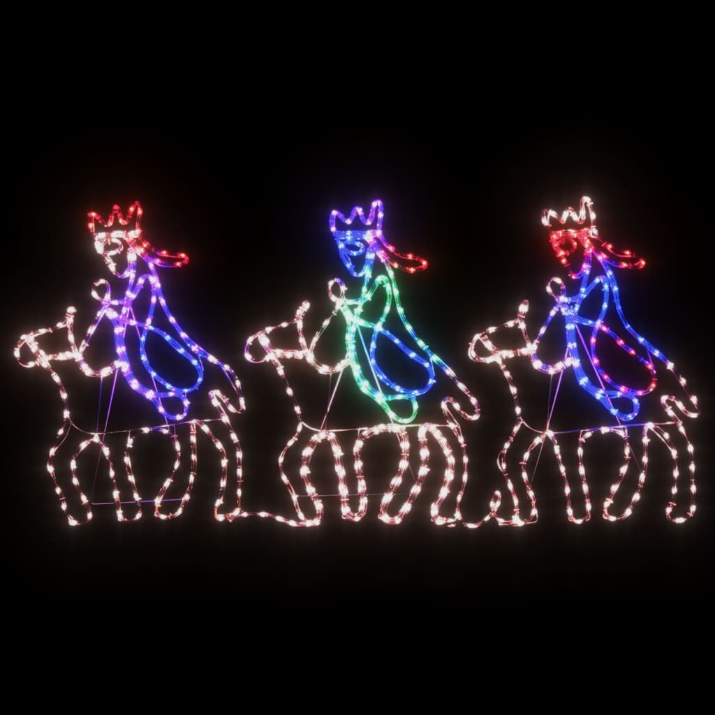 vidaXL karácsonyi "napkeleti bölcsek" figura 504 LED-del 70 x 50 cm