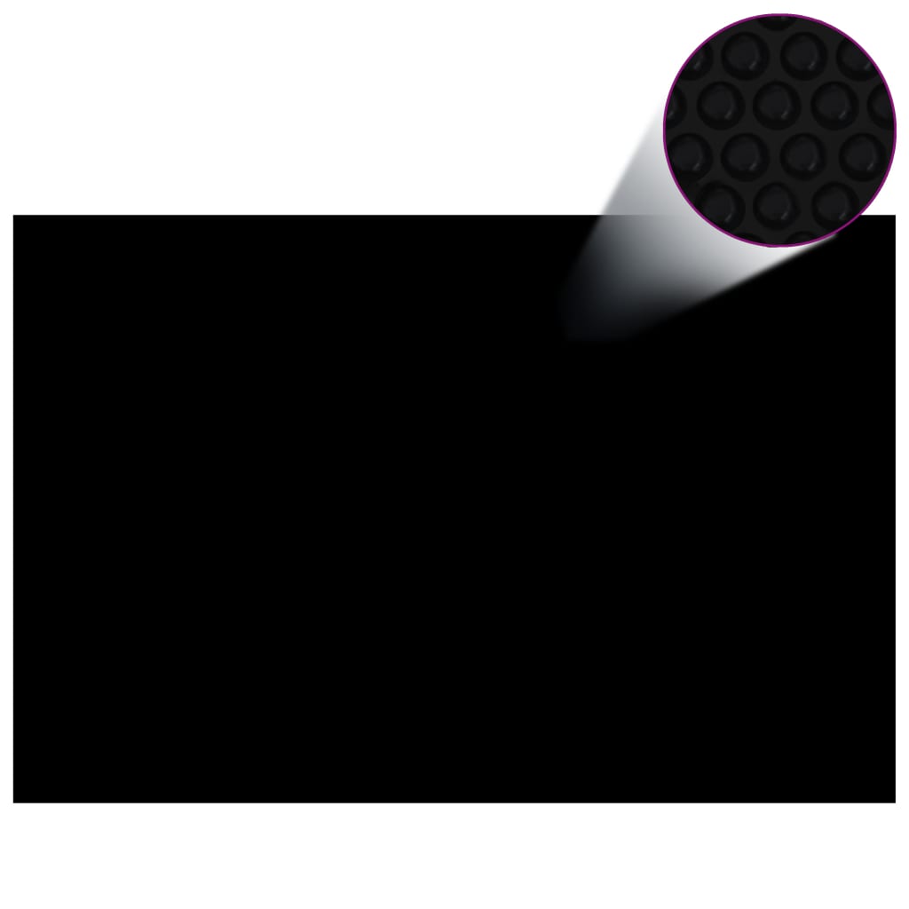 vidaXL fekete, négyszögletes PE medencetakaró 600 x 400 cm