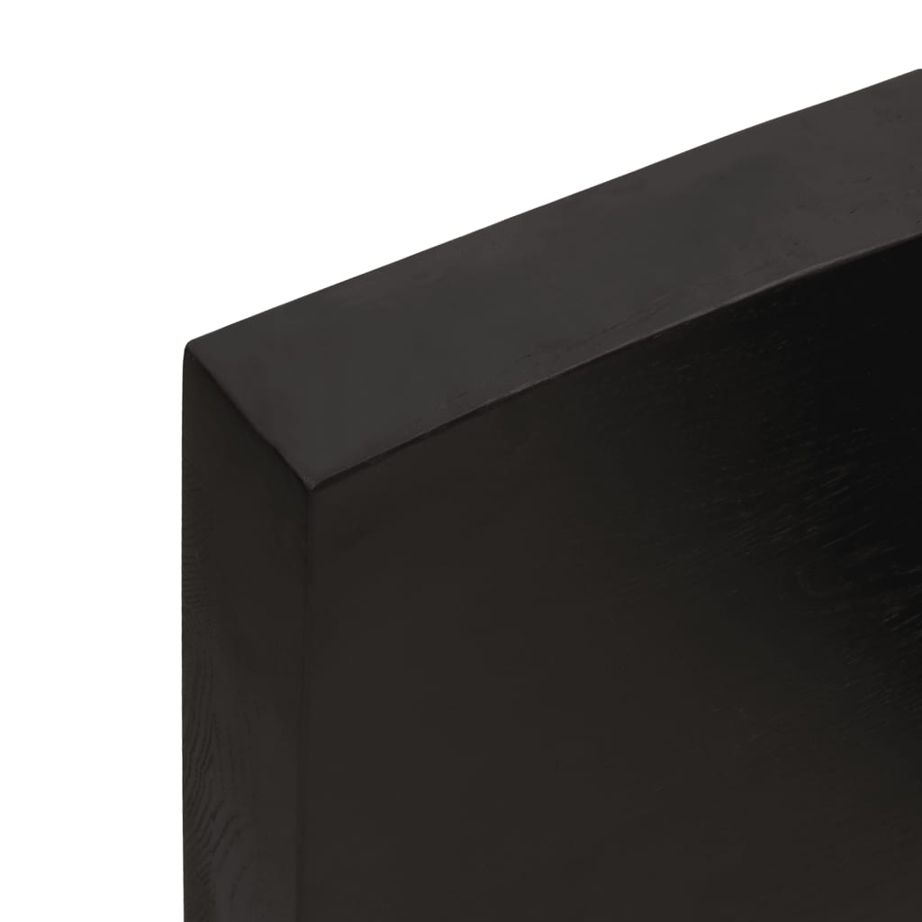 vidaXL sötétbarna kezelt tömör fa fürdőszobai pult 60x60x(2-6) cm