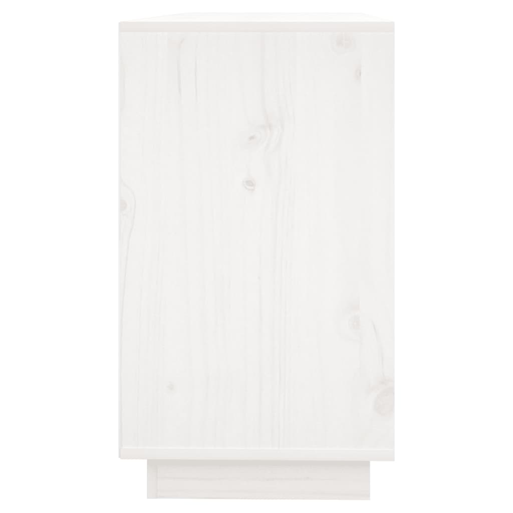 vidaXL fehér tömör fenyőfa tálalószekrény 111 x 34 x 60 cm
