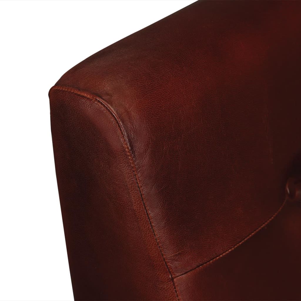 vidaXL barna valódi bőr fotel