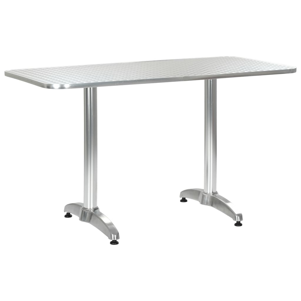 vidaXL ezüstszínű alumínium kerti asztal 120 x 60 x 70 cm