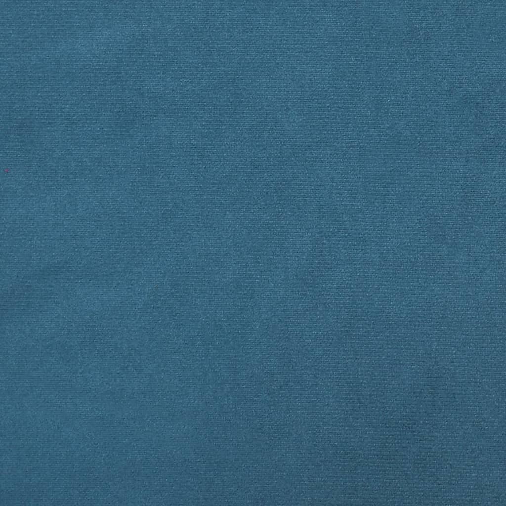 vidaXL kék bársony lábzsámoly 60 x 50 x 41 cm