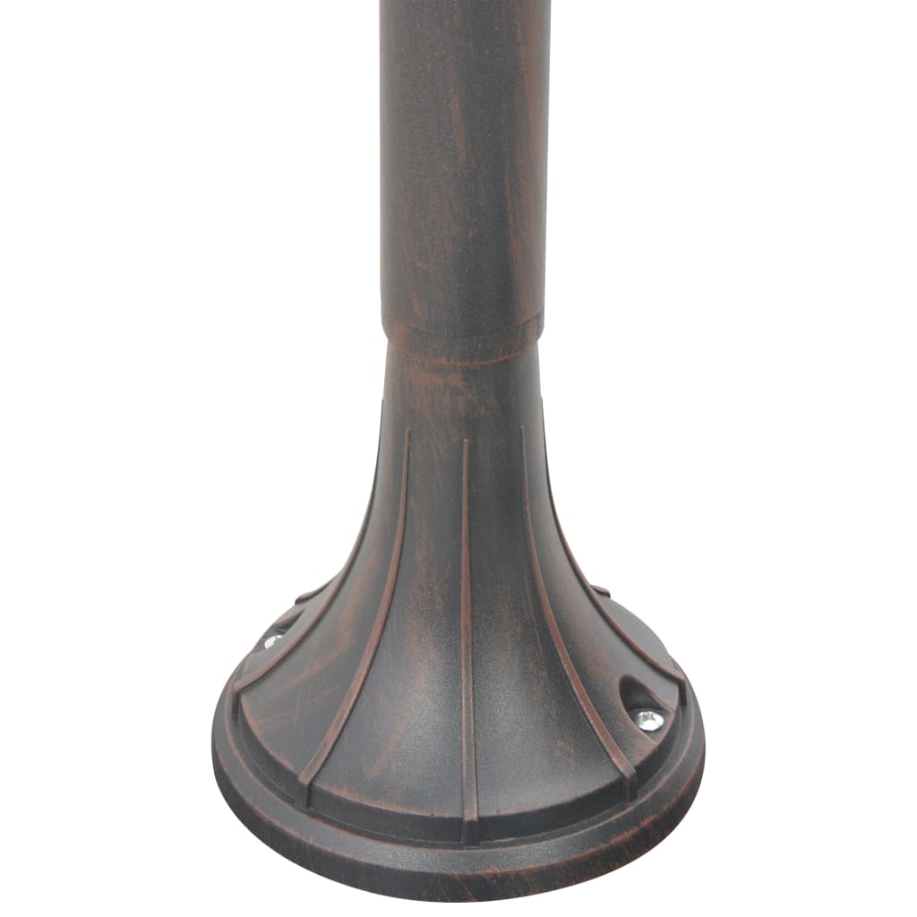 vidaXL bronzszínű alumínium kerti állólámpa, E27, 120 cm