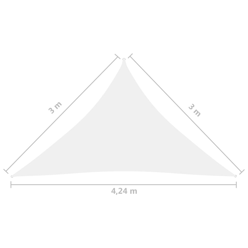vidaXL fehér háromszögű oxford-szövet napvitorla 3 x 3 x 4,24 m