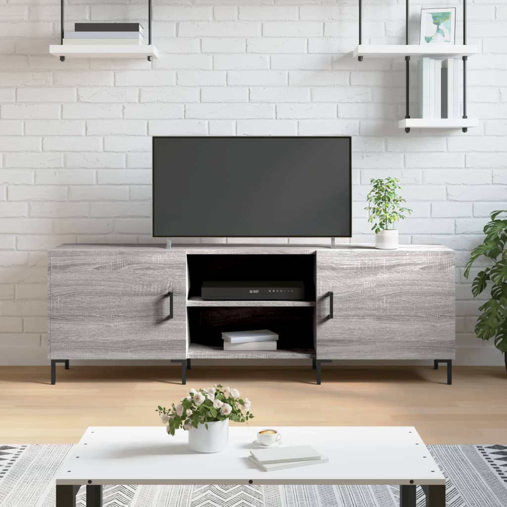 vidaXL szürke sonoma színű műfa TV-szekrény 150x30x50 cm