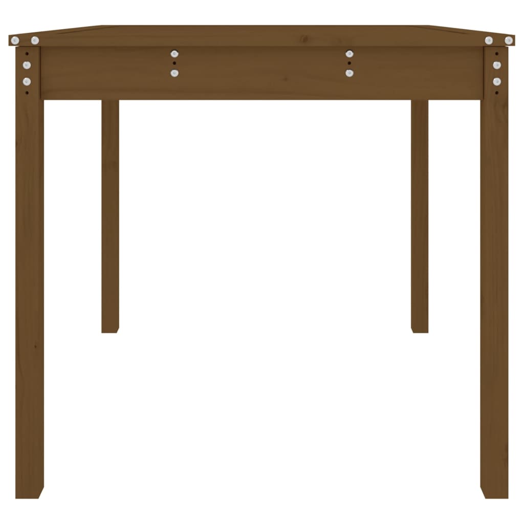 vidaXL mézbarna tömör fenyőfa kerti asztal 82,5 x 82,5 x 76 cm