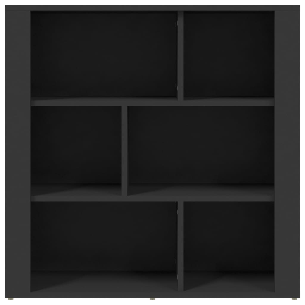 vidaXL fekete szerelt fa tálalószekrény 80x30x80 cm
