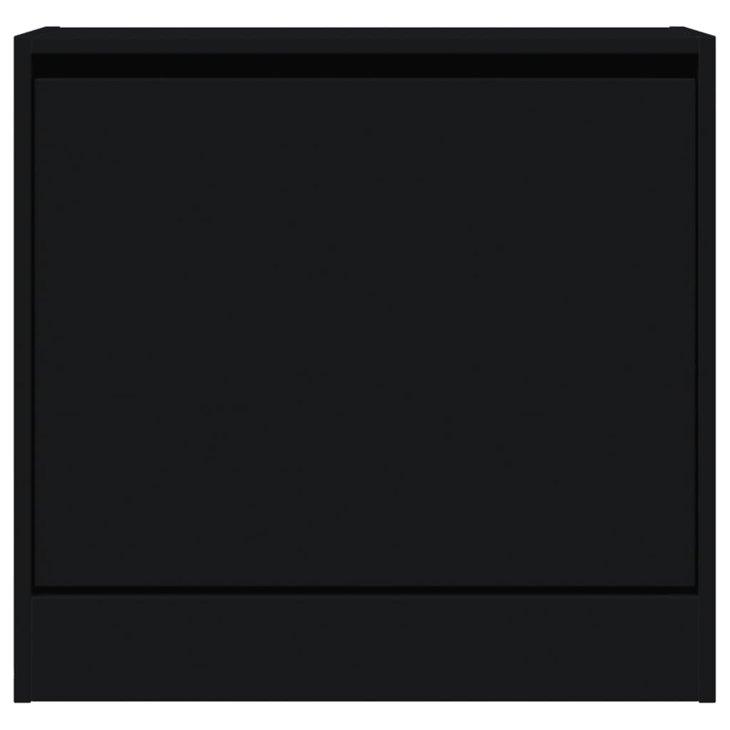vidaXL fekete szerelt fa cipőszekrény 60 x 21 x 57 cm