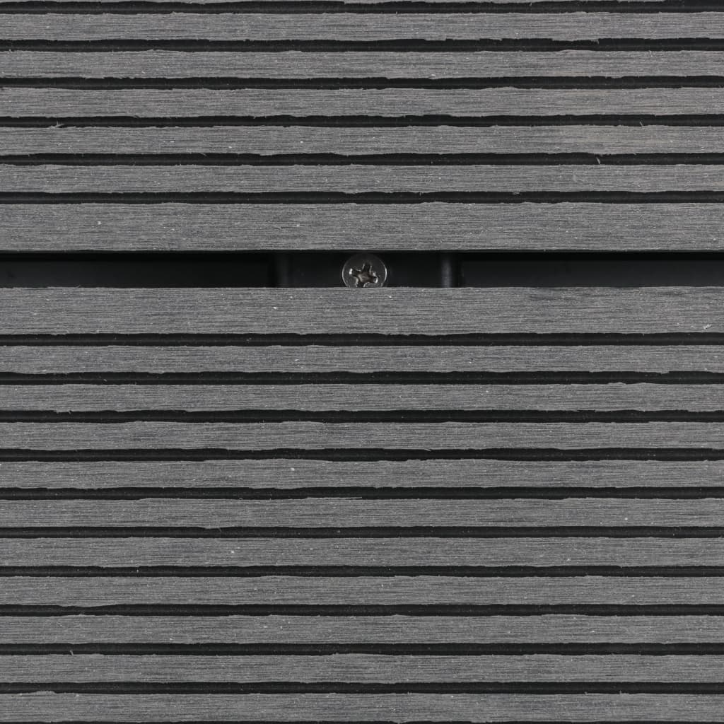 vidaXL szürke WPC rozsdamentes acél kültéri zuhanytálca 110 x 62 cm
