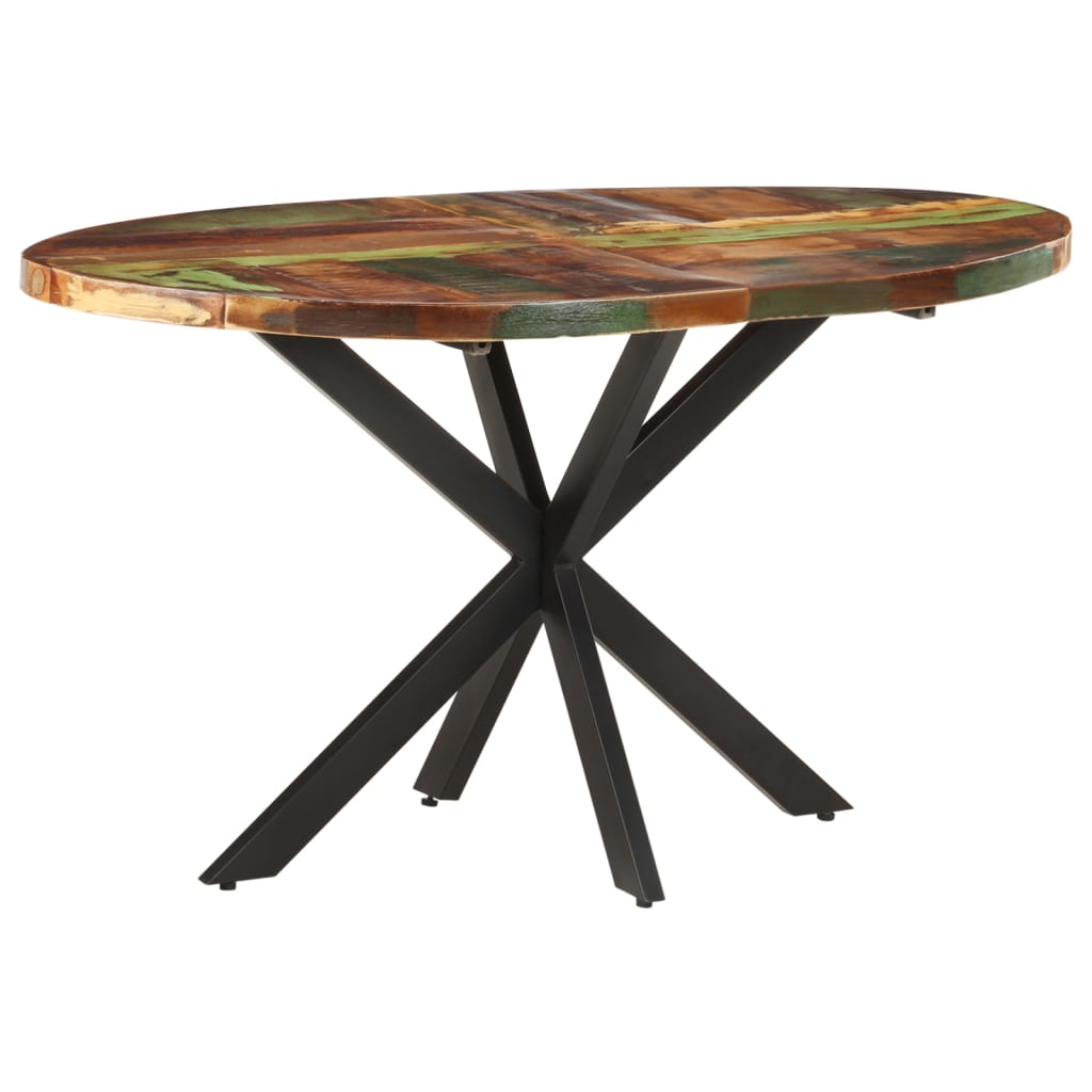 vidaXL tömör újrahasznosított fa étkezőasztal 140 x 80 x 75 cm