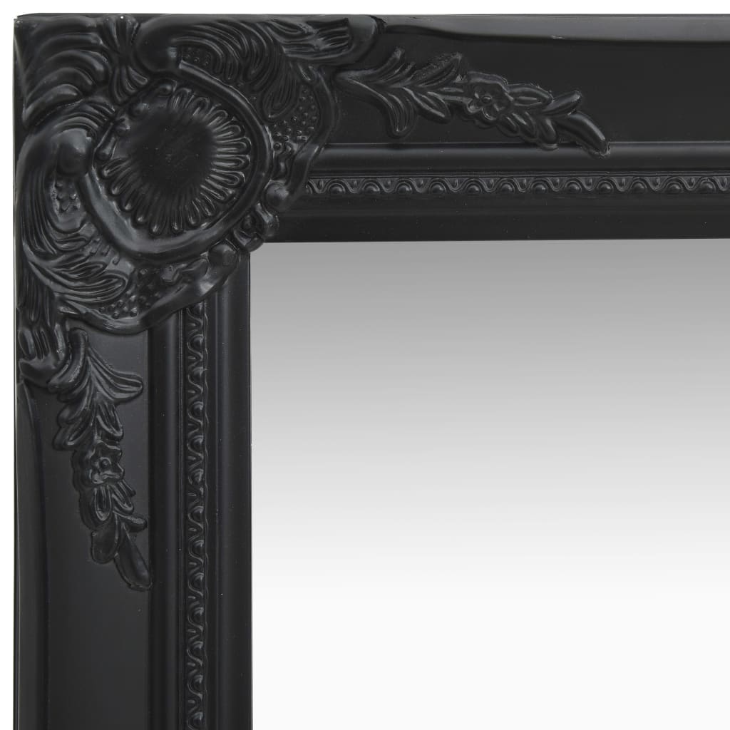 vidaXL fekete barokk stílusú fali tükör 40 x 40 cm
