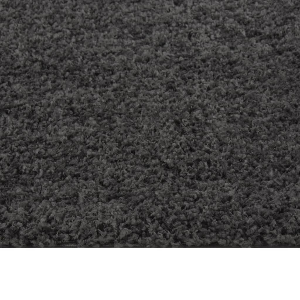 vidaXL antracitszürke hosszú szálú bozontos szőnyeg 120 x 170 cm