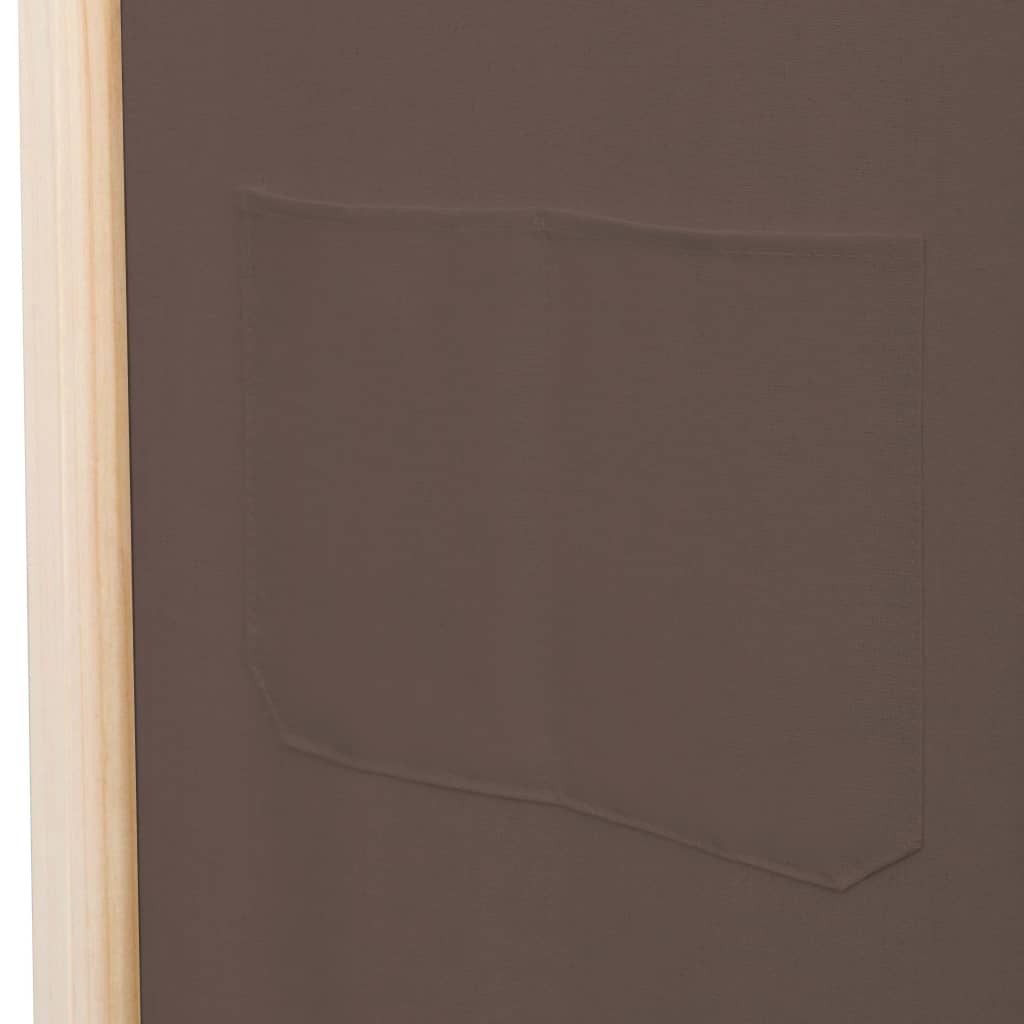 vidaXL barna 6-paneles szövetparaván 240 x 170 x 4 cm