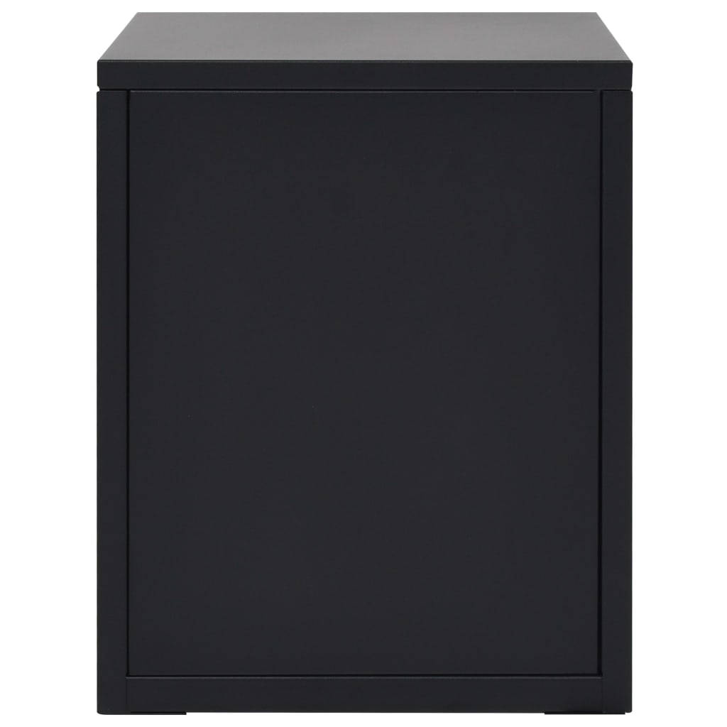 vidaXL 5 fiókos fekete fém iratszekrény 28 x 35 x 35 cm