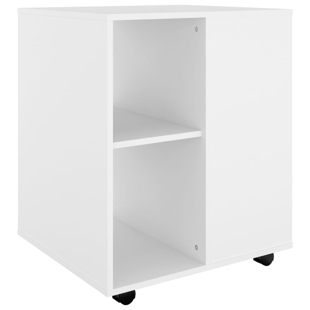 vidaXL fehér forgácslap kerekes szekrény 60 x 53 x 72 cm