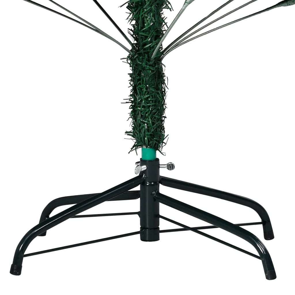 vidaXL zöld megvilágított műkarácsonyfa vastag ágakkal 210 cm