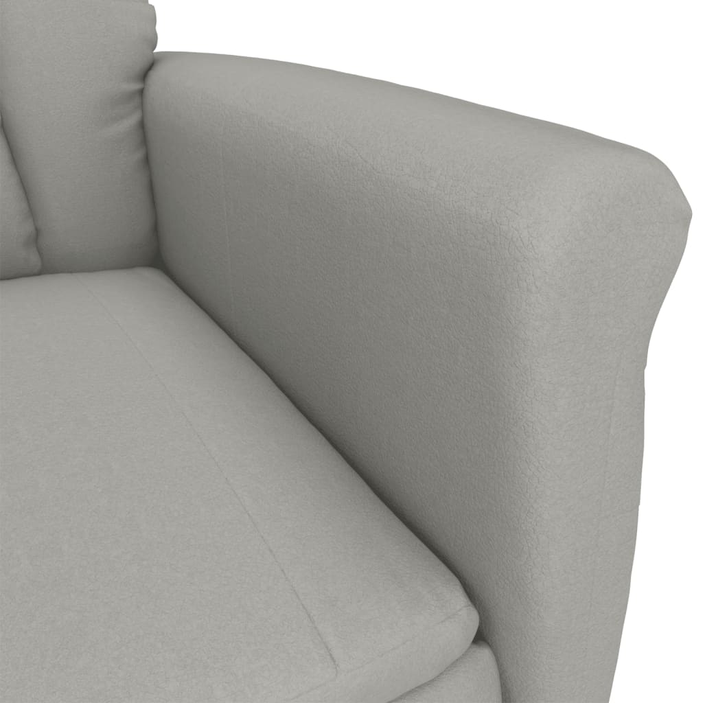 vidaXL világosszürke művelúr dönthető fotel