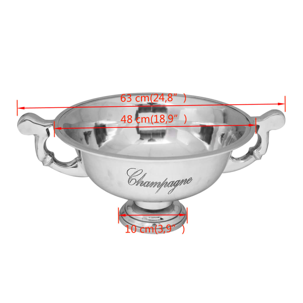 vidaXL alumínium, ezüstszínű győzelmi kupa pezsgőhűtő