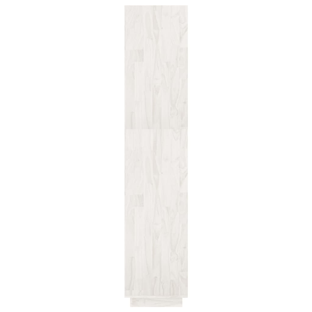 vidaXL fehér tömör fenyőfa könyvszekrény/térelválasztó 80x35x167 cm