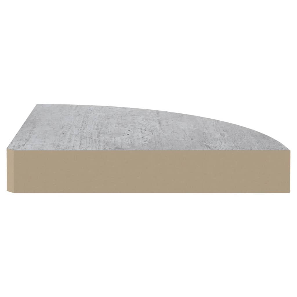 vidaXL 4 db betonszürke MDF fali sarokpolc 35 x 35 x 3,8 cm