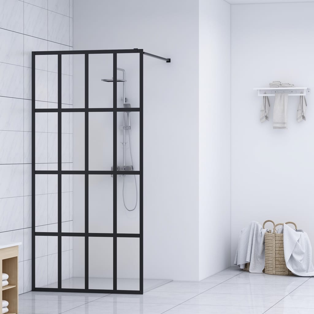 vidaXL átlátszó edzett üveg zuhanyfal 140 x 195 cm