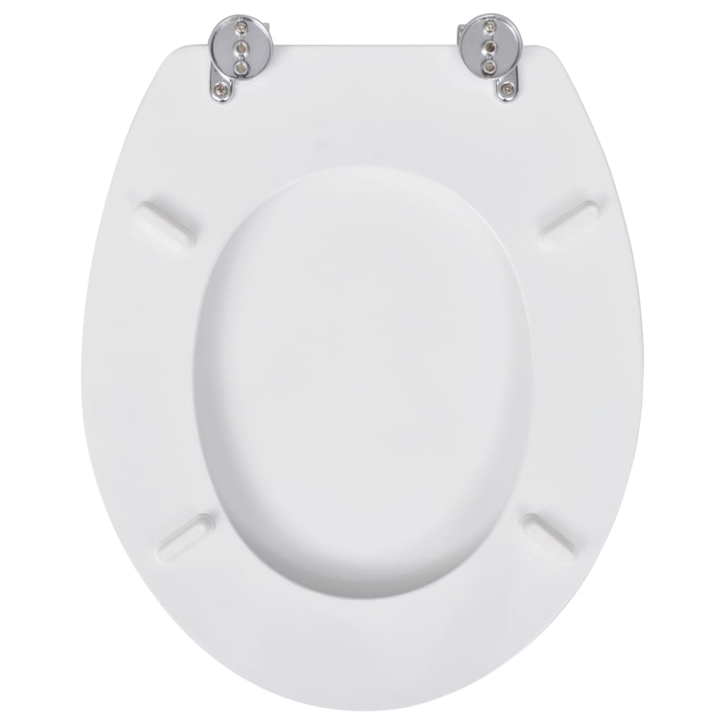 vidaXL egyszerű tervezésű fehér MDF WC-ülőke