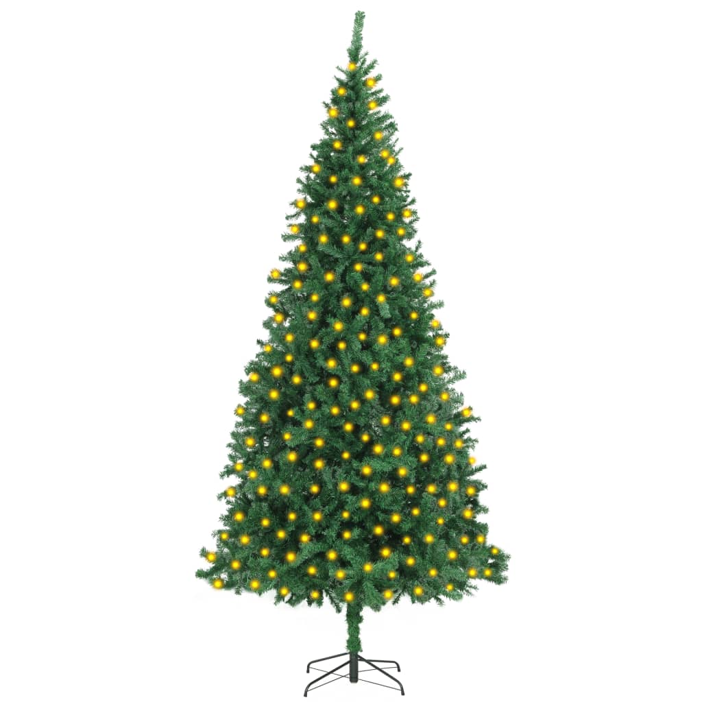 vidaXL zöld műkarácsonyfa LED-fényekkel 300 cm