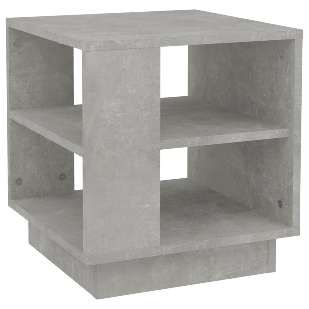 vidaXL betonszürke szerelt fa dohányzóasztal 40 x 40 x 43 cm