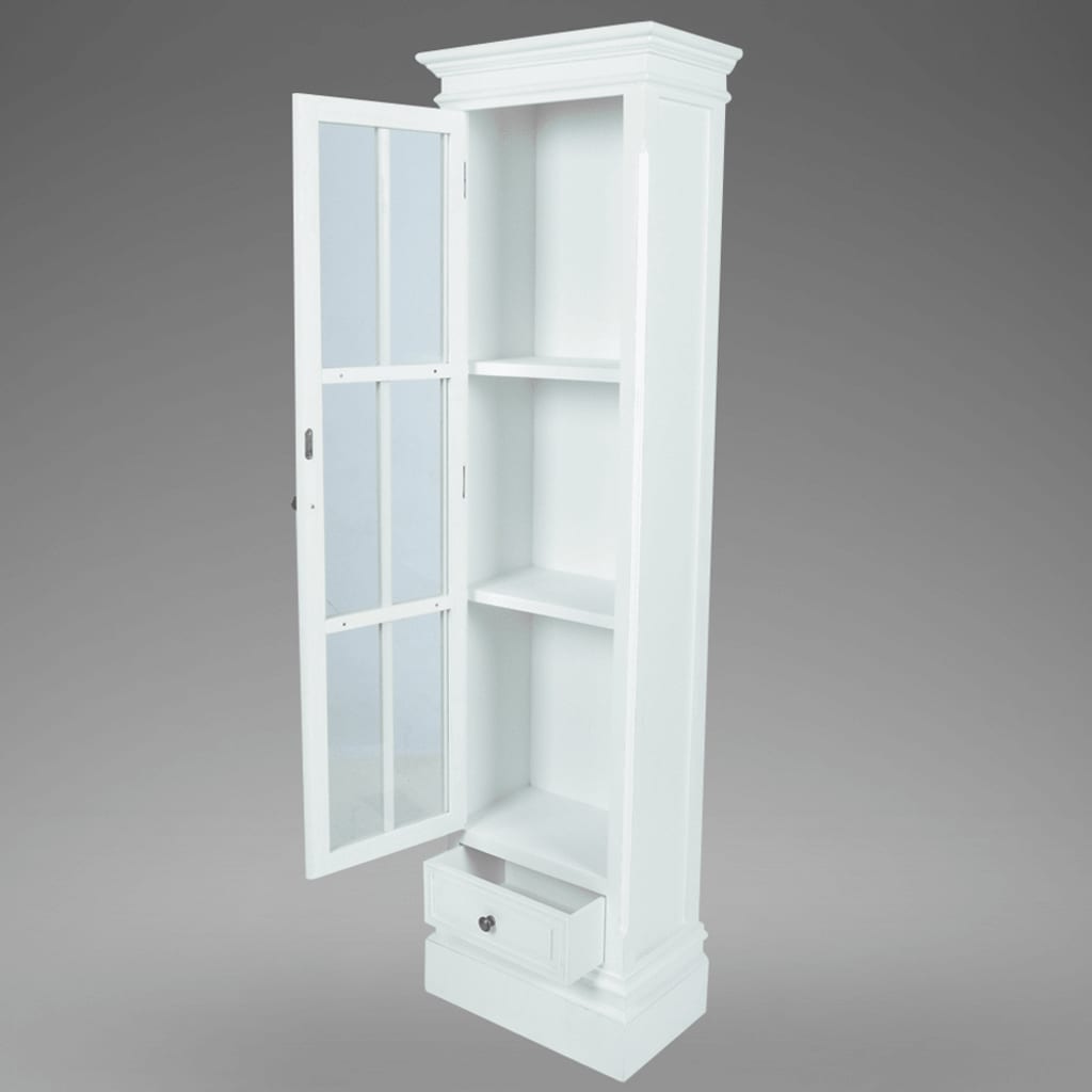 vidaXL elegáns fehér fa könyvespolc szekrény 3 polccal
