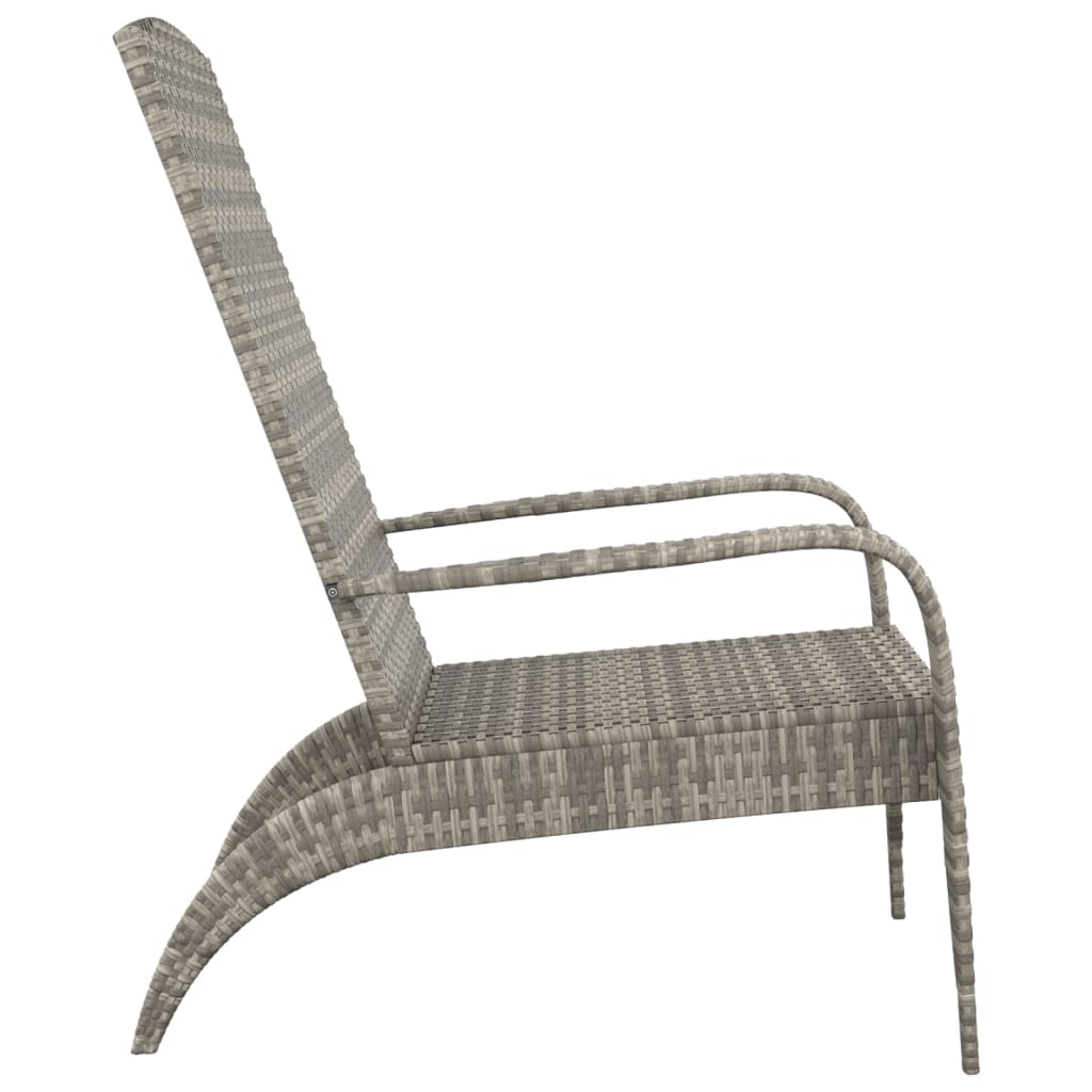 vidaXL szürke polyrattan kerti adirondack szék