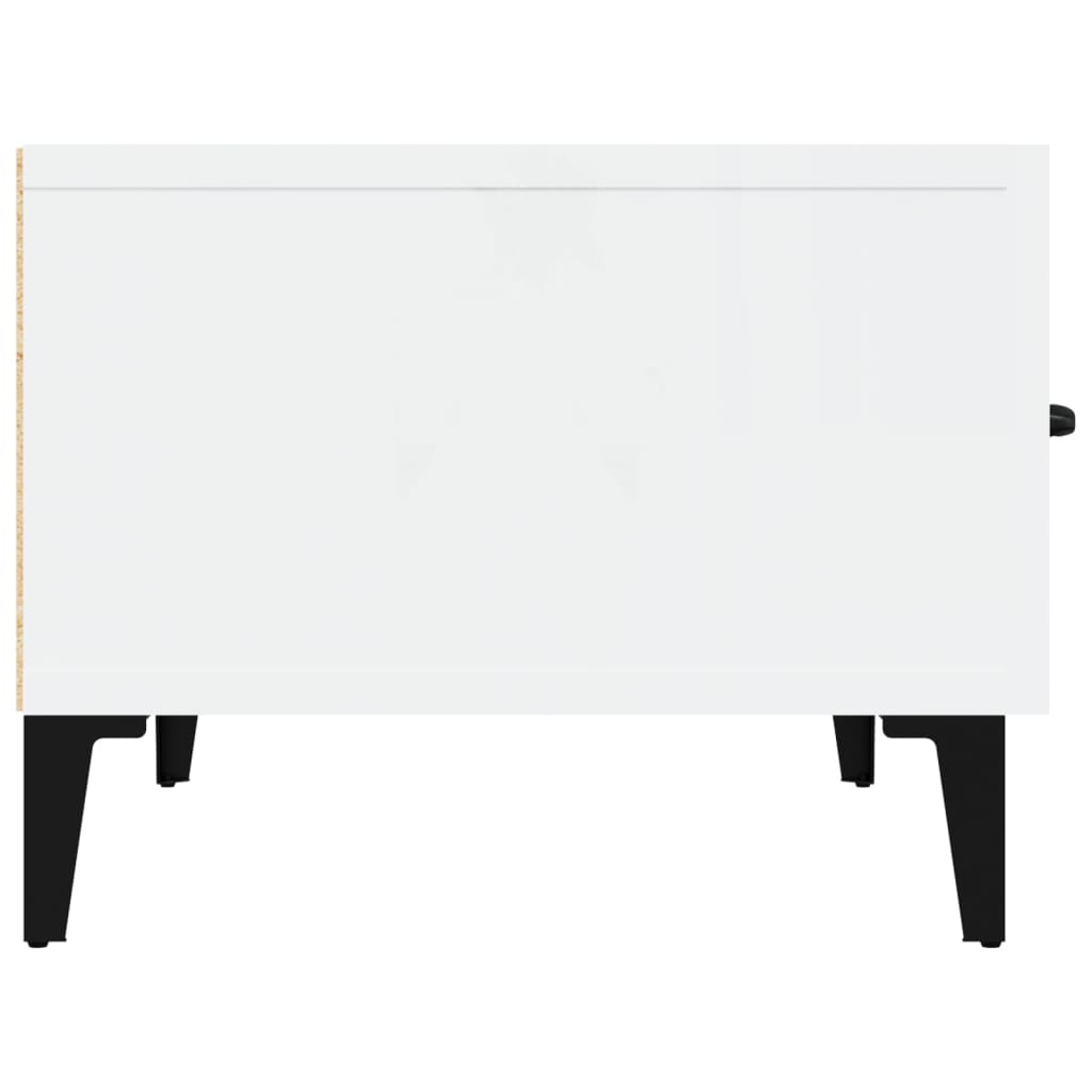 vidaXL fehér magasfényű szerelt fa TV-szekrény 150x34,5x30 cm