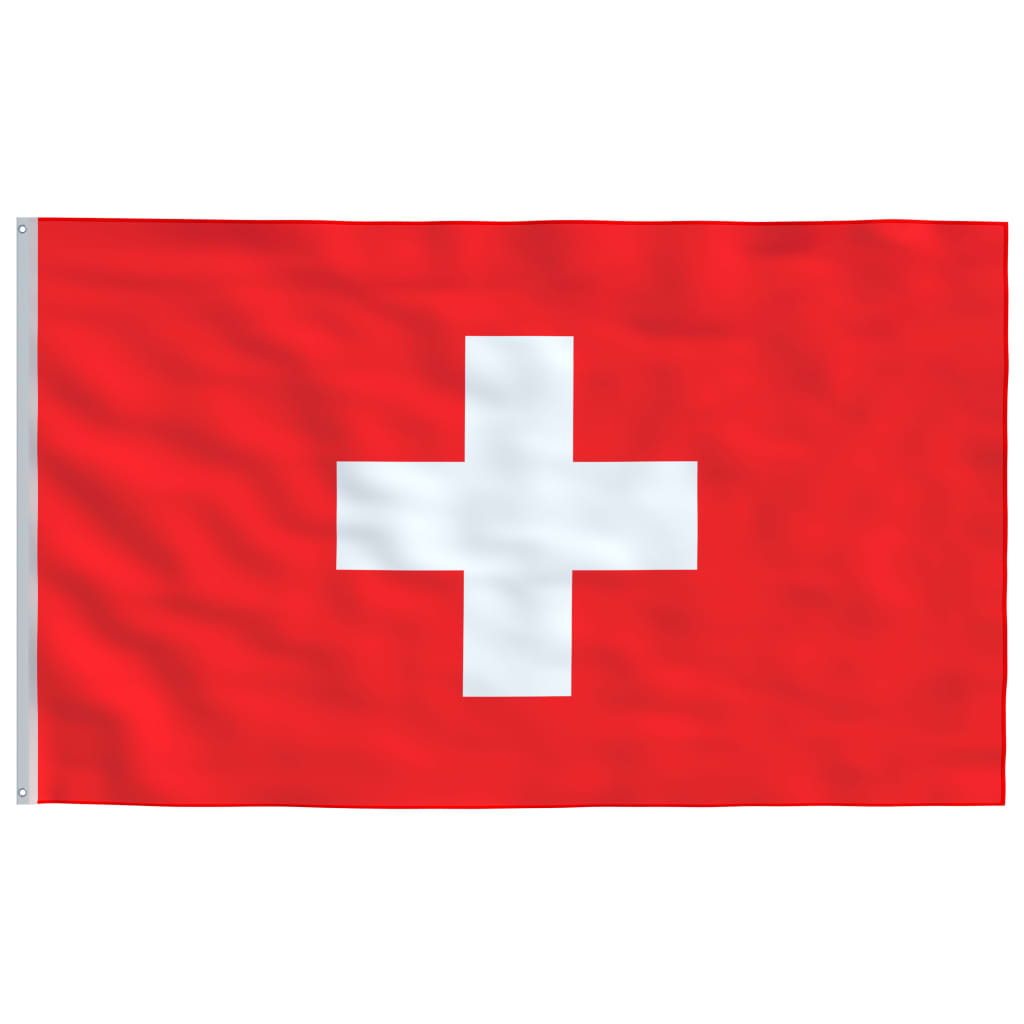 vidaXL svájci alumínium zászló és rúd 5,55 m