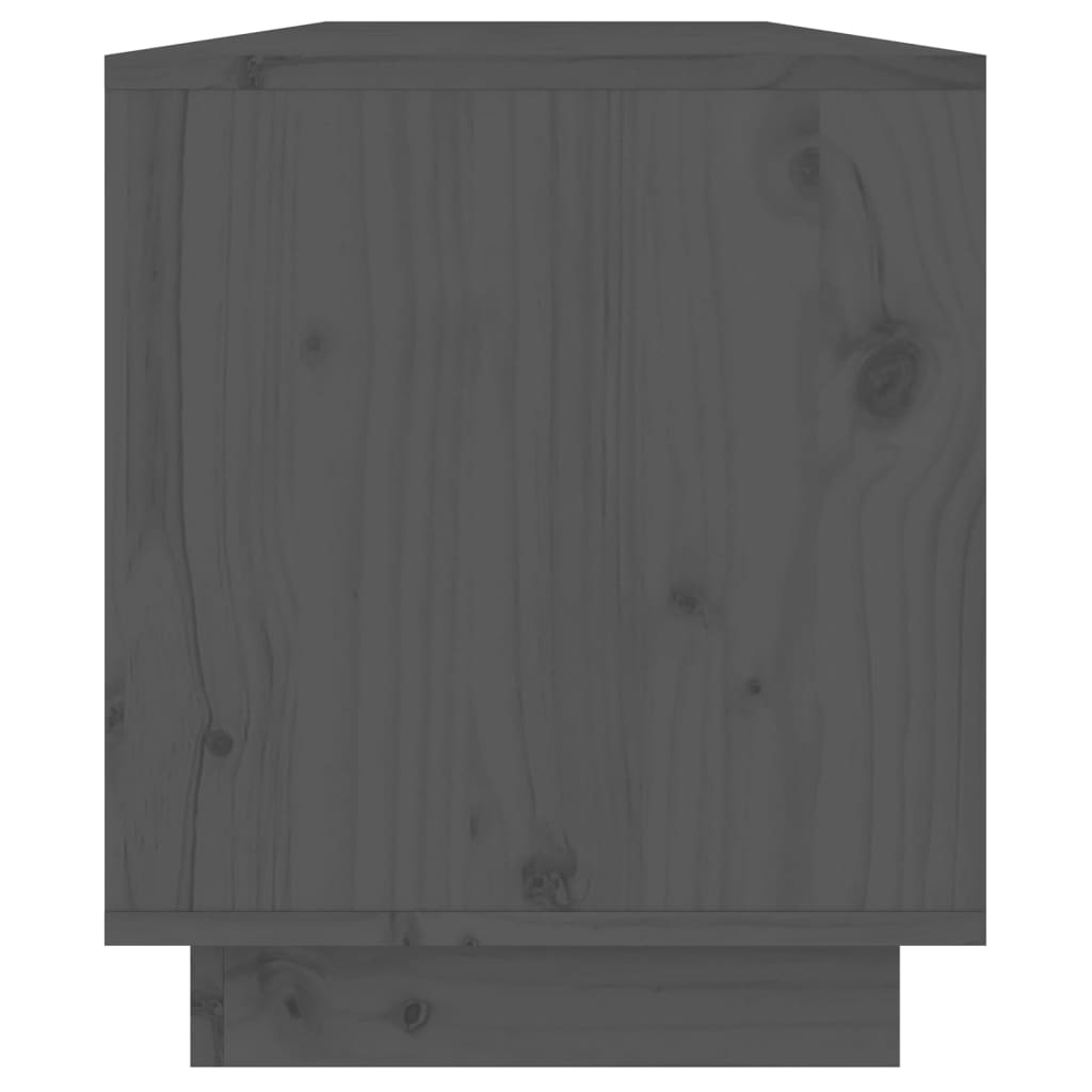 vidaXL szürke tömör fenyőfa TV-szekrény 110,5 x 34 x 40 cm