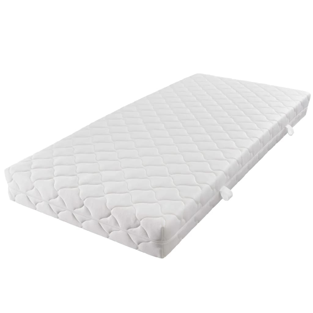 vidaXL fehér fém kanapéágy matraccal 90 x 200 cm