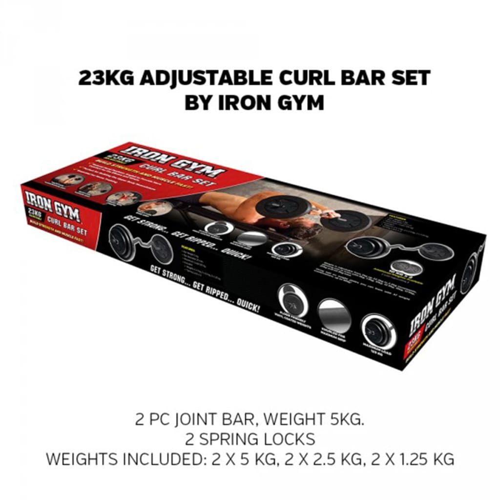 Iron Gym IRG033 állítható hajlított rúd készlet 23 kg