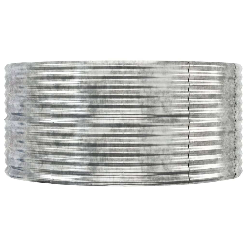 vidaXL ezüstszínű porszórt acél kerti magaságyás 291 x 140 x 68 cm