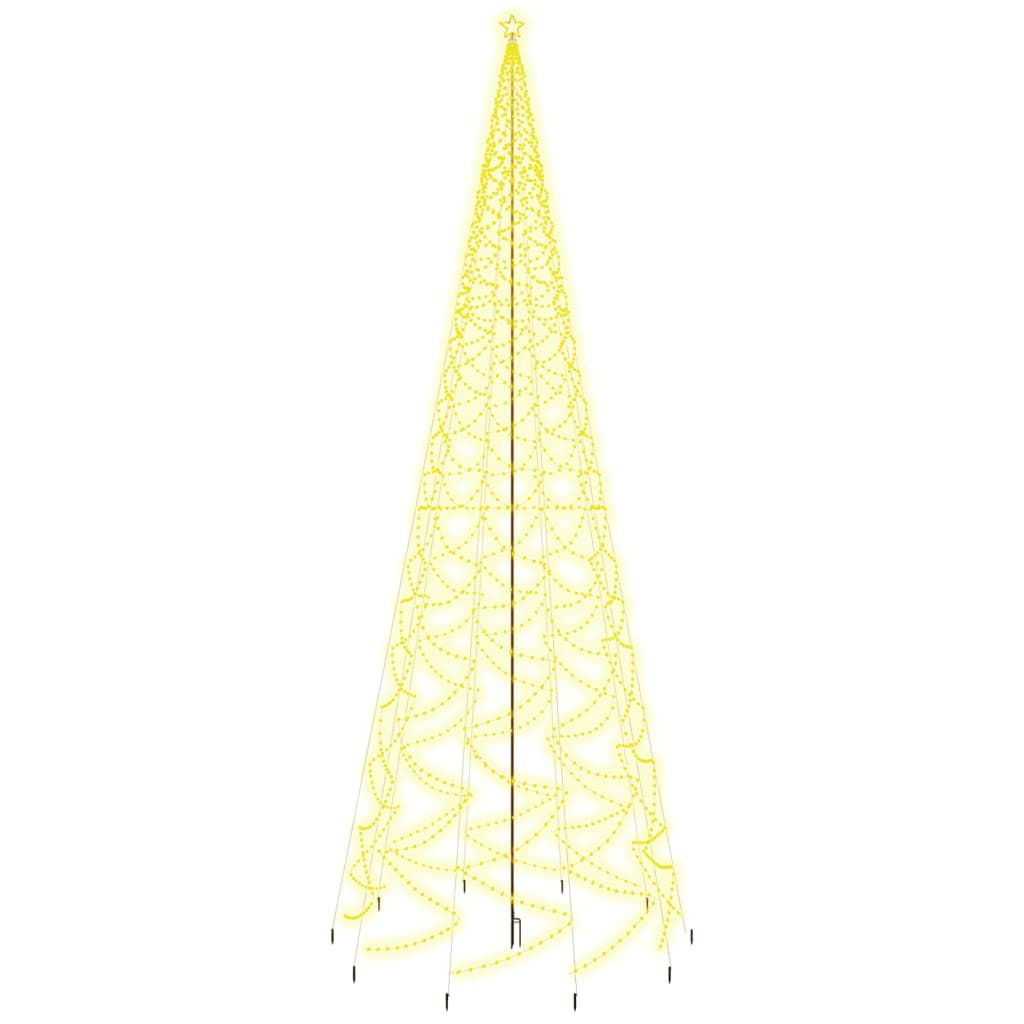 vidaXL meleg fehér fényű karácsonyfa tüskével 3000 LED-del 800 cm