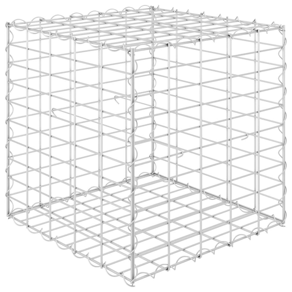 vidaXL kocka alakú acélhuzal gabion magaságyás 50 x 50 x 50 cm