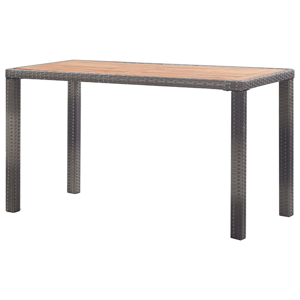 vidaXL antracitszürke és barna akácfa kerti asztal 123 x 60 x 74 cm