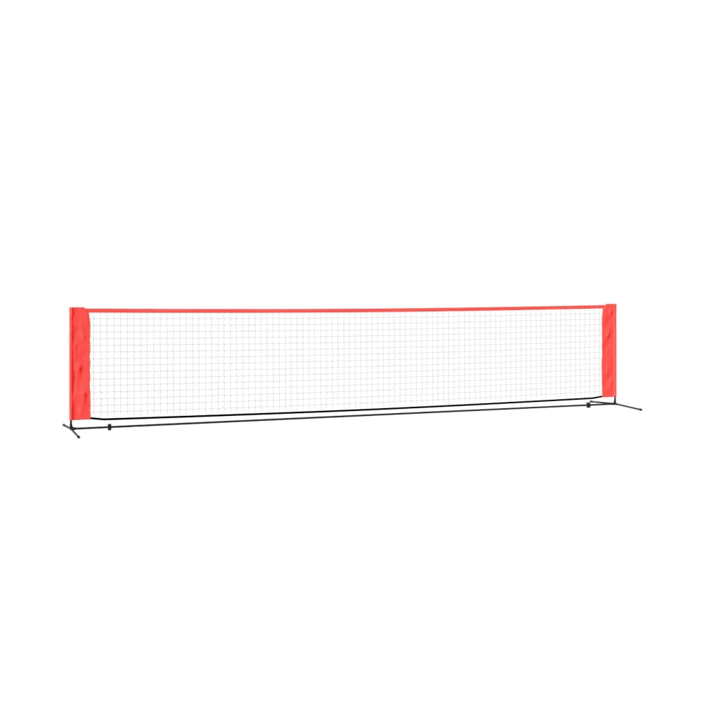 vidaXL fekete és piros poliészter teniszháló 500x100x87 cm